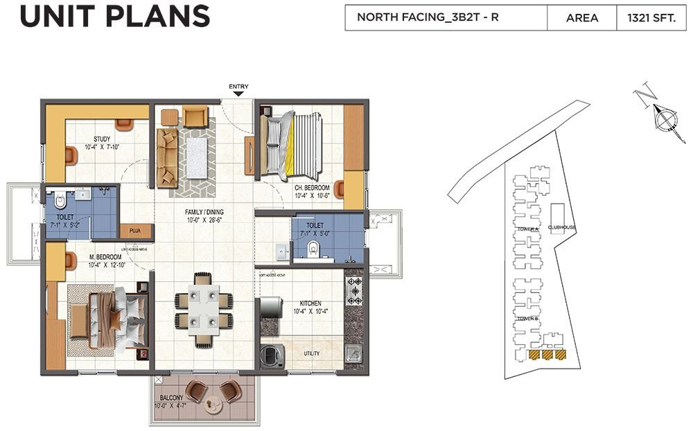North Facing 3BHK